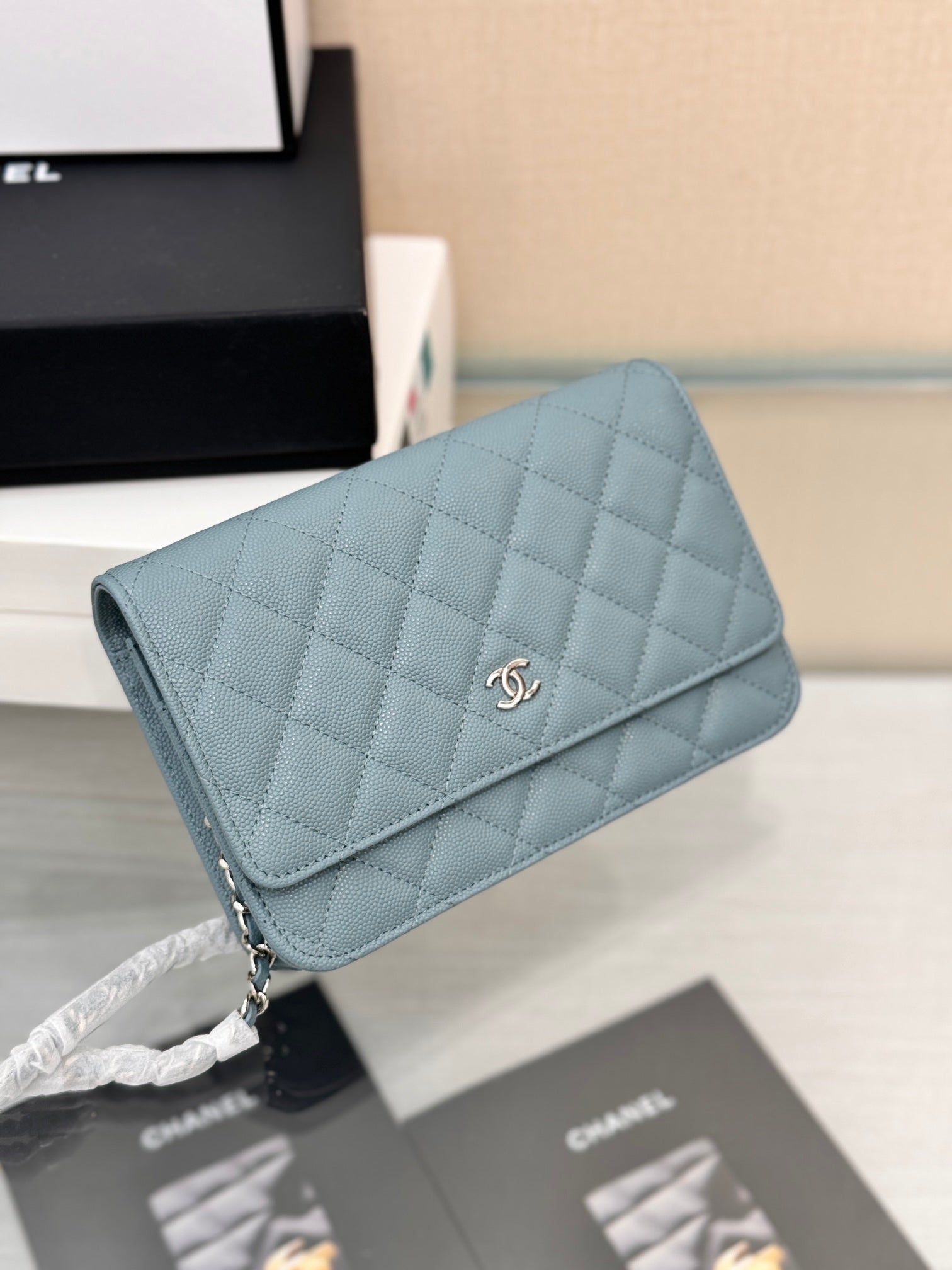 WOC 19CM CLOUD BLUE CAVIAR SILVER HARDWARE mysite