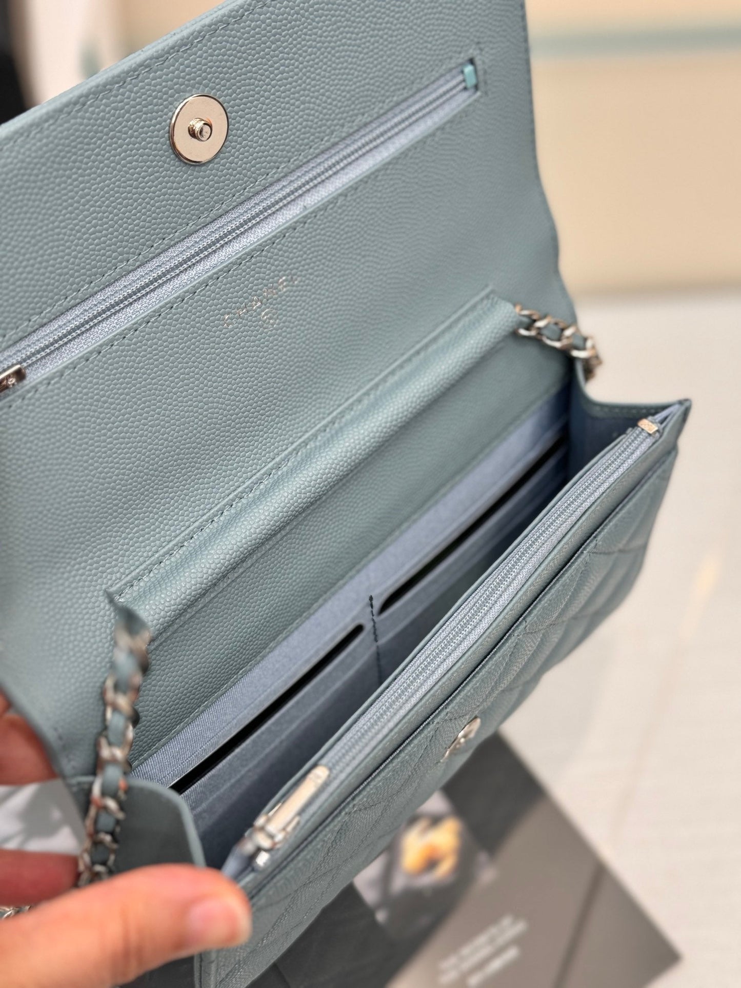 WOC 19CM CLOUD BLUE CAVIAR SILVER HARDWARE mysite