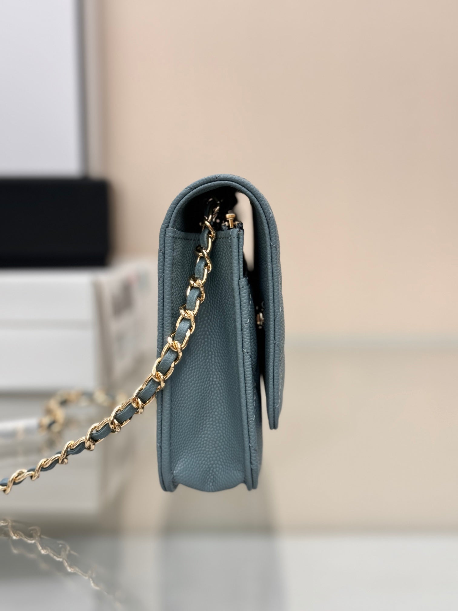 WOC 19CM CLOUD BLUE CAVIAR GOLD HARDWARE mysite