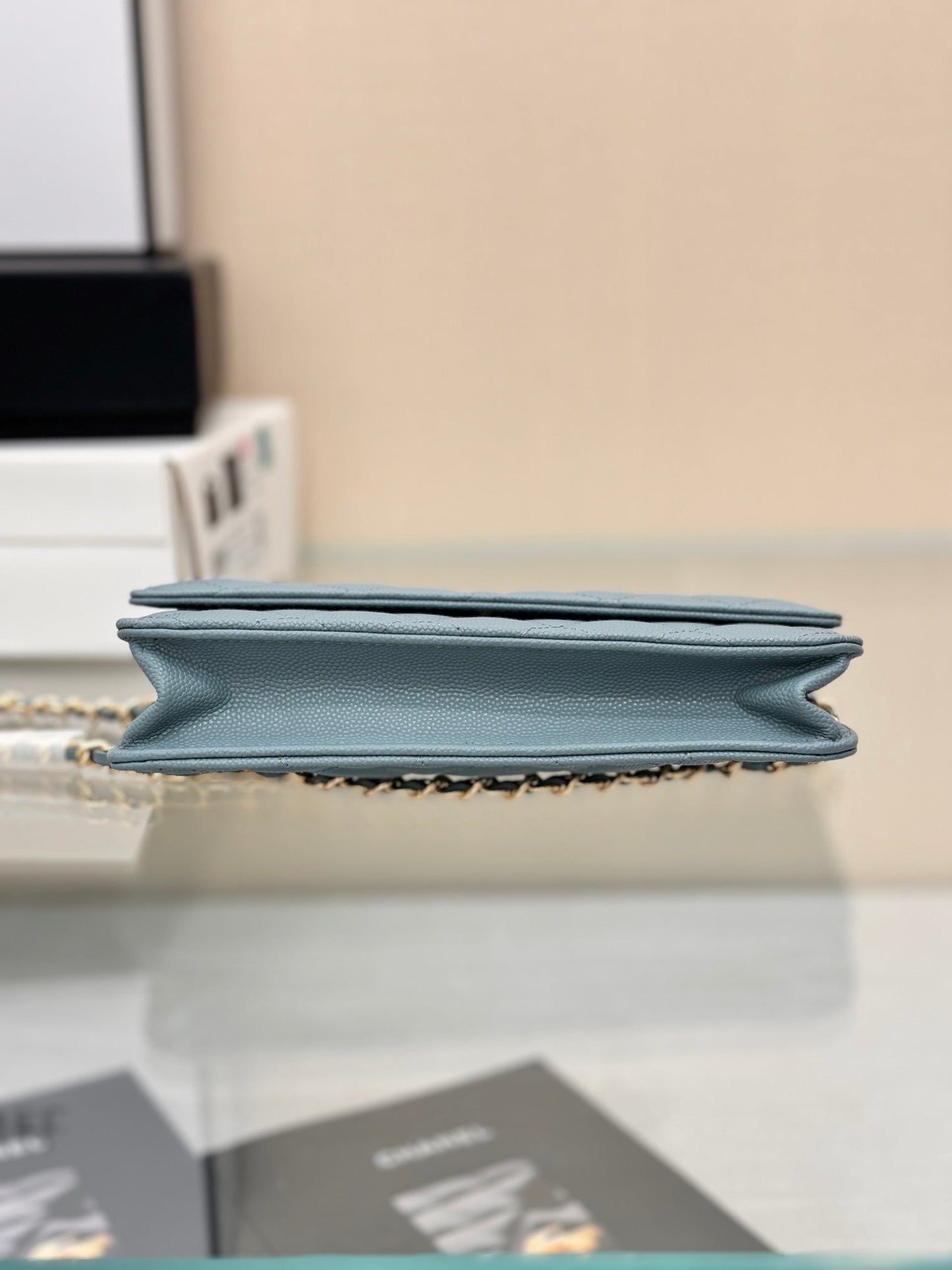 WOC 19CM CLOUD BLUE CAVIAR GOLD HARDWARE mysite