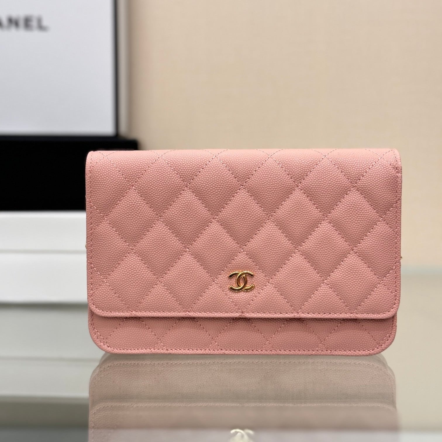 WOC 19CM LIGHT PINK CAVIAR GOLD HARDWARE mysite