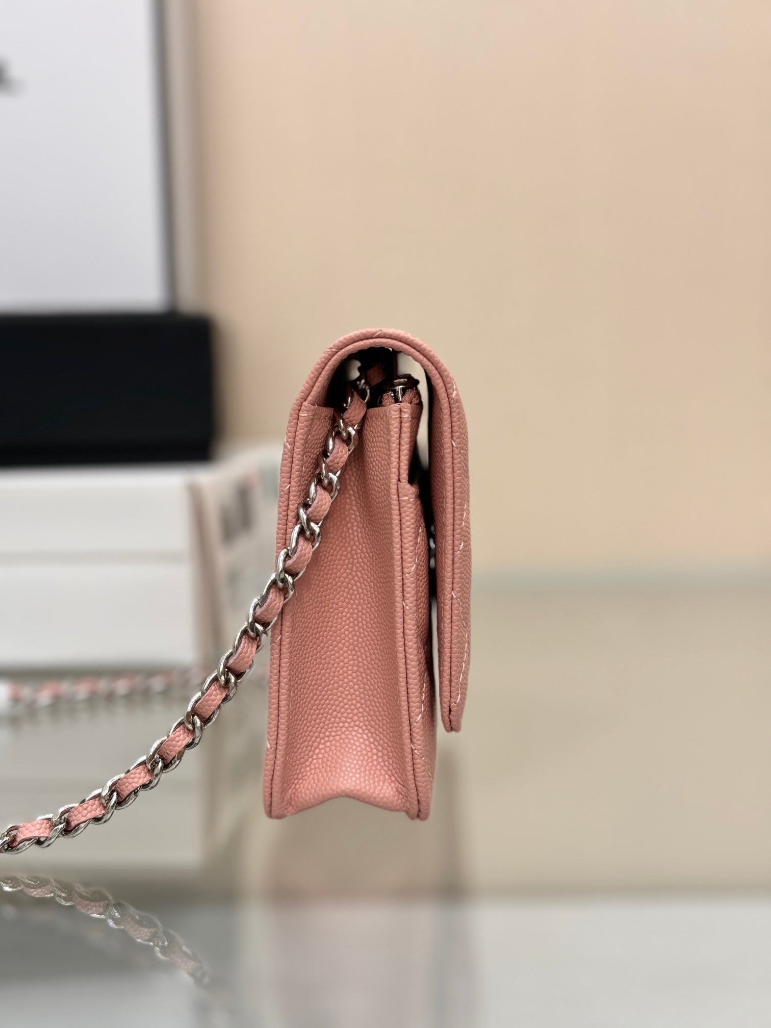 WOC 19CM LIGHT PINK CAVIAR SILVER HARDWARE mysite