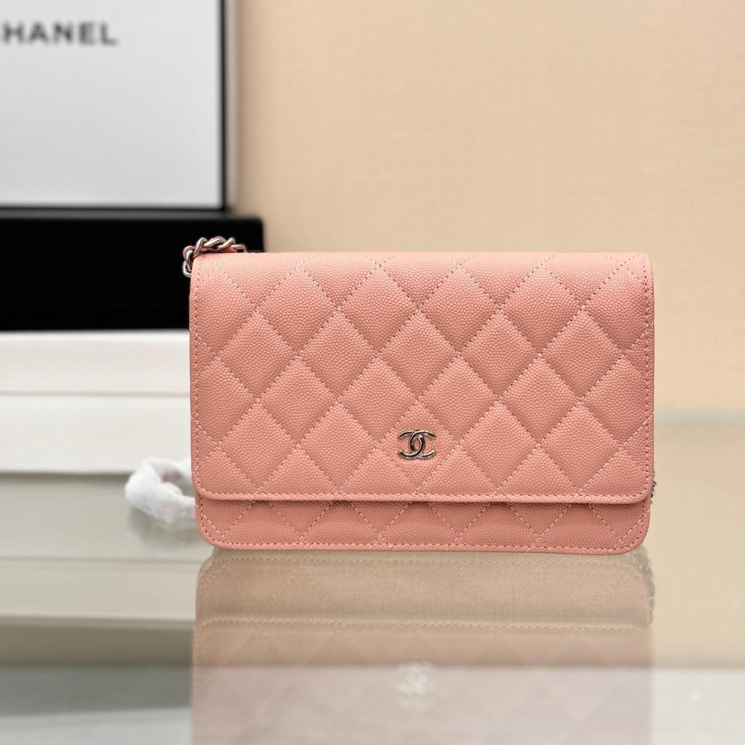 WOC 19CM LIGHT PINK CAVIAR SILVER HARDWARE mysite