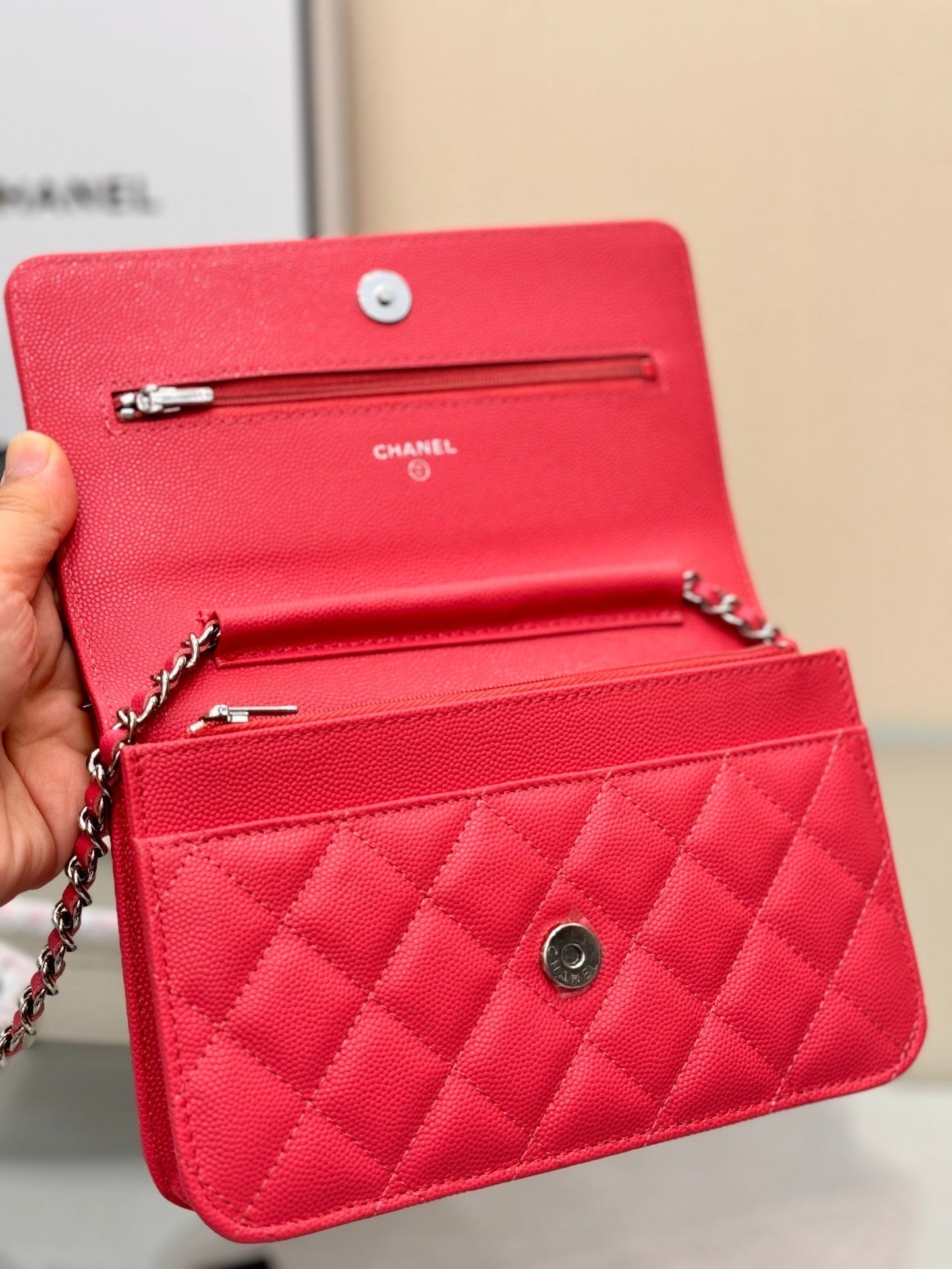 WOC 19CM RED CAVIAR SILVER HARDWARE mysite