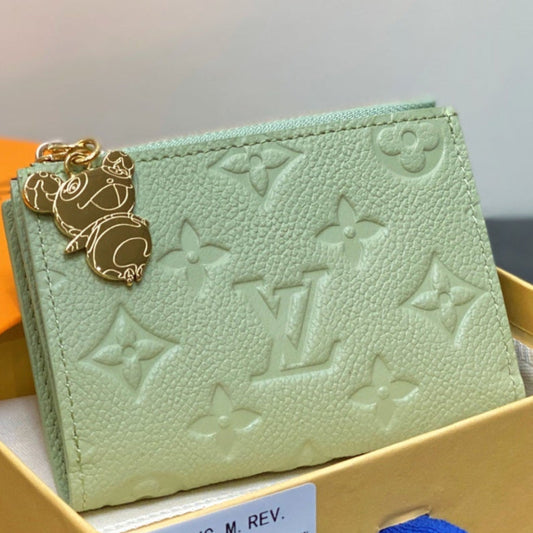 LV x TM Portfolio Lisa Wallet Green Gold Leather 329882 mysite