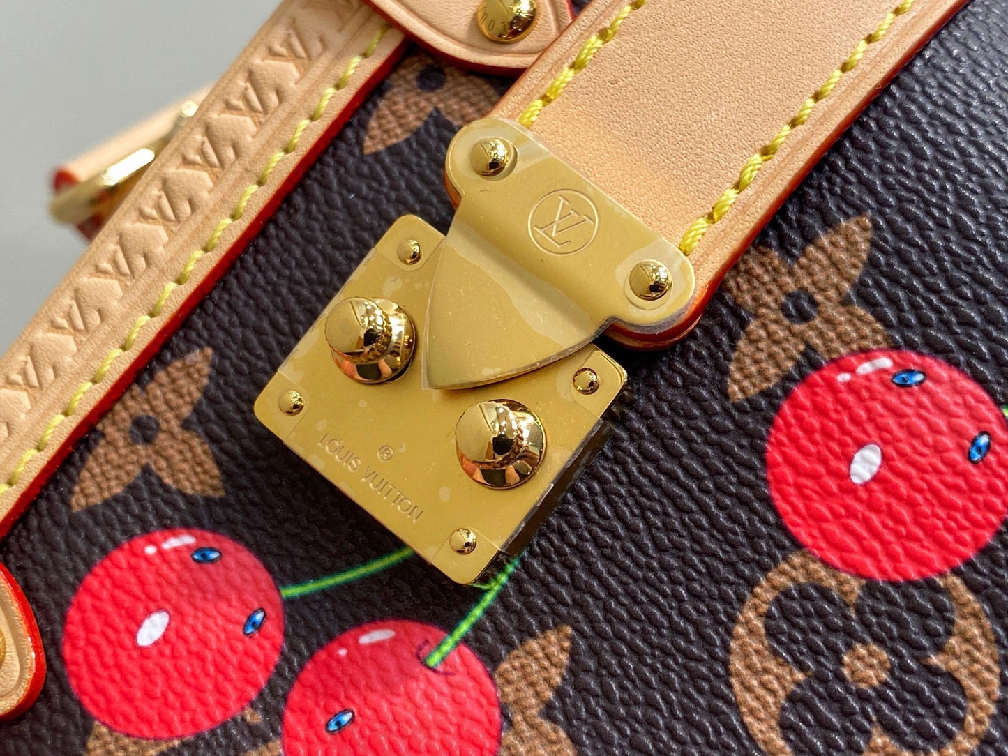 LV x TM Side Trunk MM 23.5cm Brown Cherry Canvas mysite