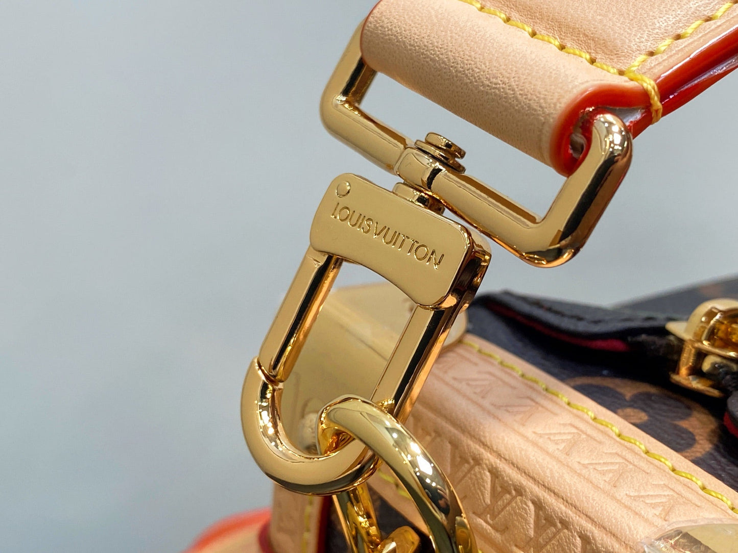 LV x TM Side Trunk MM 23.5cm Brown Cherry Canvas mysite