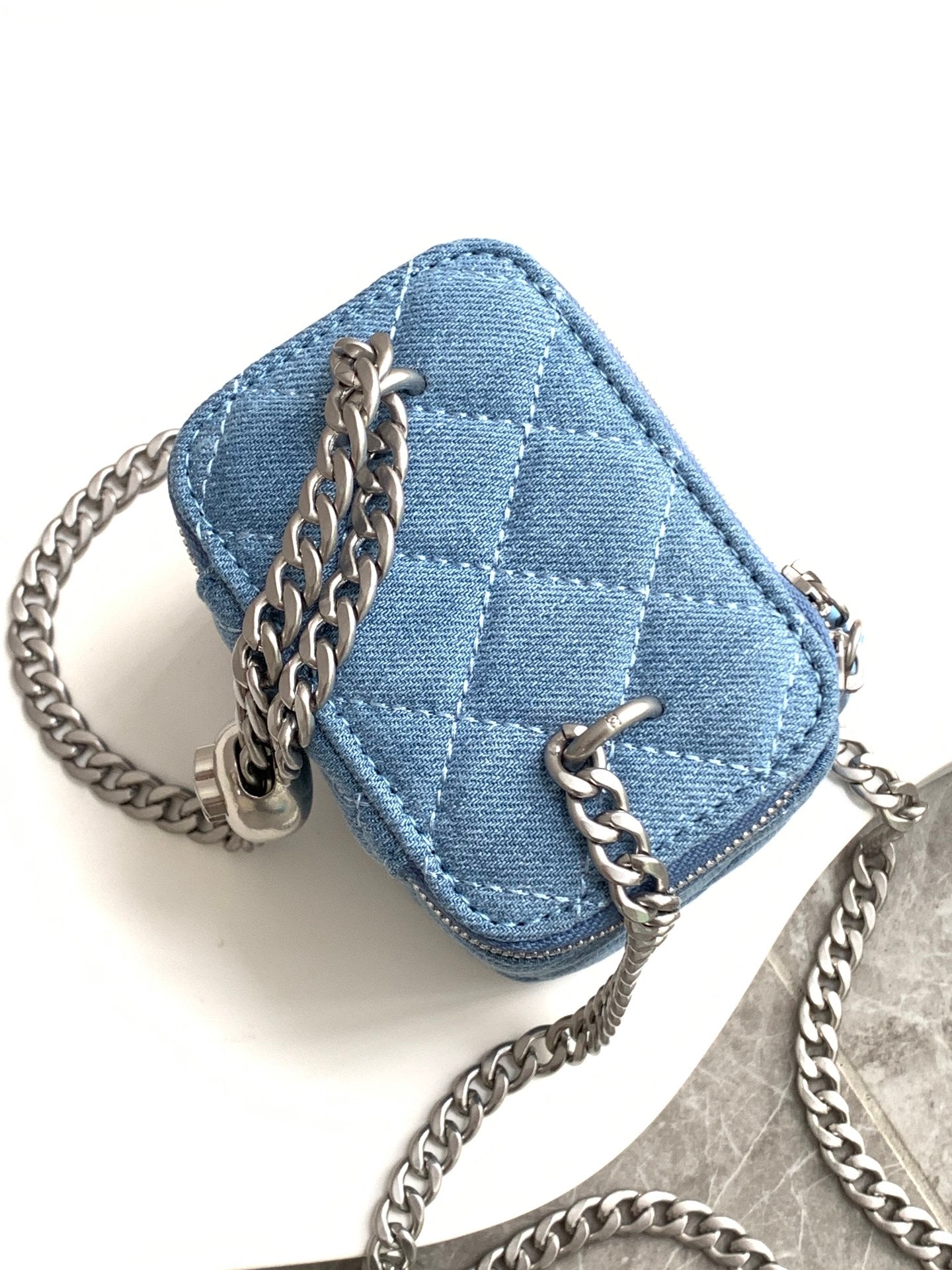 CC 24K Vanity 11cm Blue Denim Silver Hardware mysite