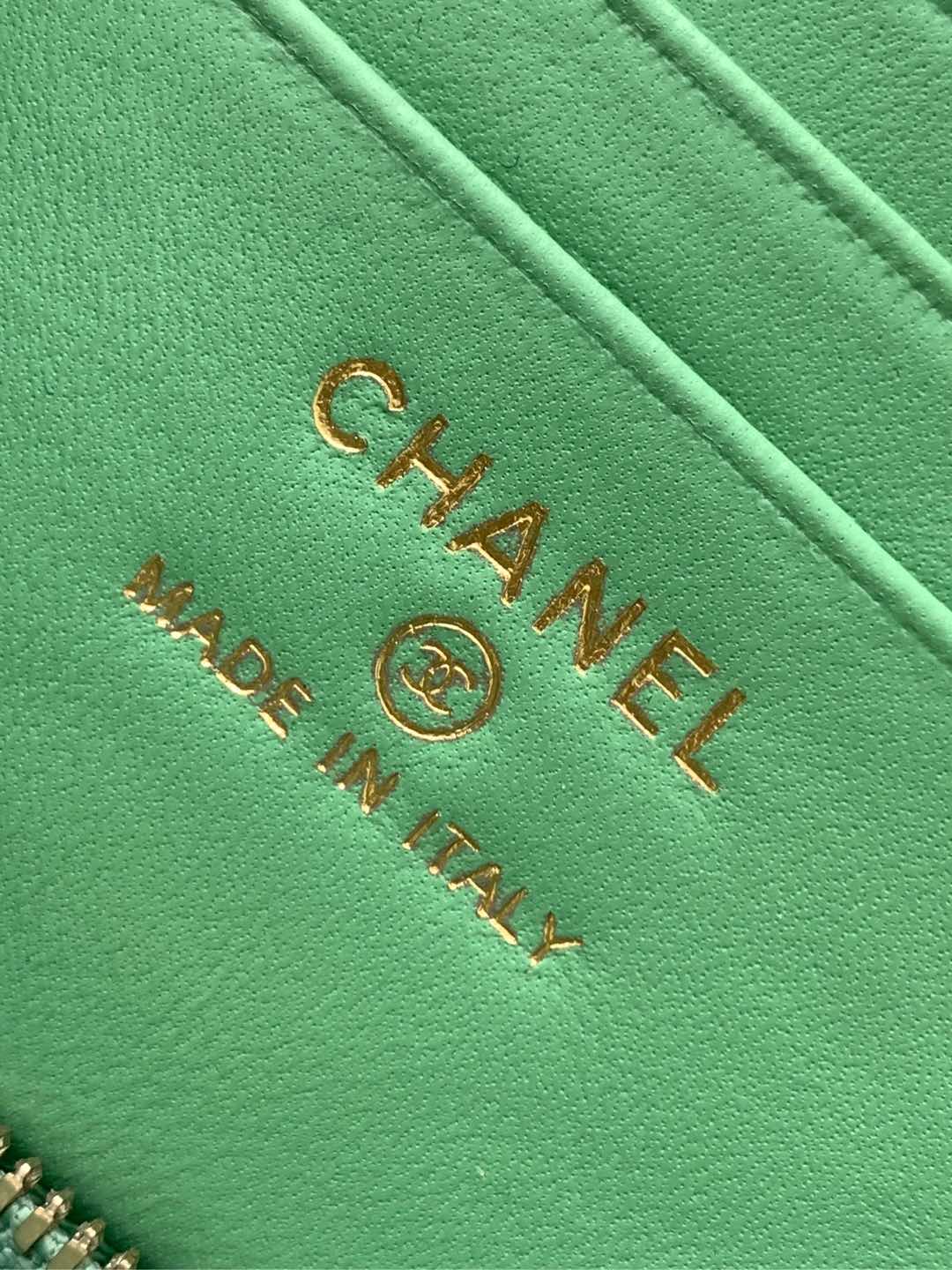 CC Vanity Case 17cm Jungle Green Leather Gold Hardware 238497 mysite