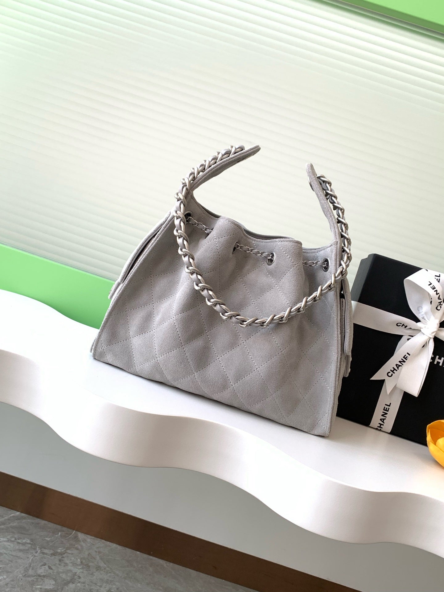 CC 25C Hobo Bag 30cm Dark Grey Suede mysite