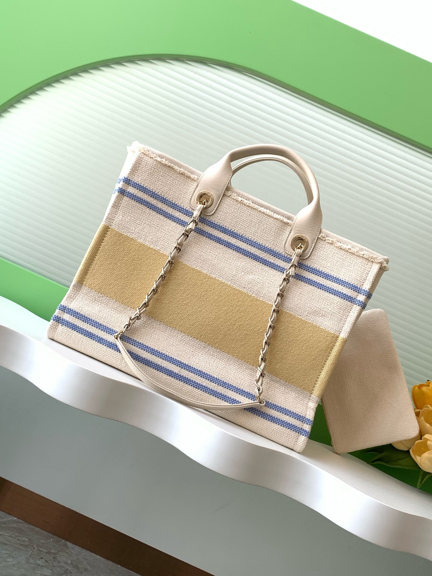 CC 25C ToTe Bag Beige Light Tan Canvas Fabric 238508 mysite