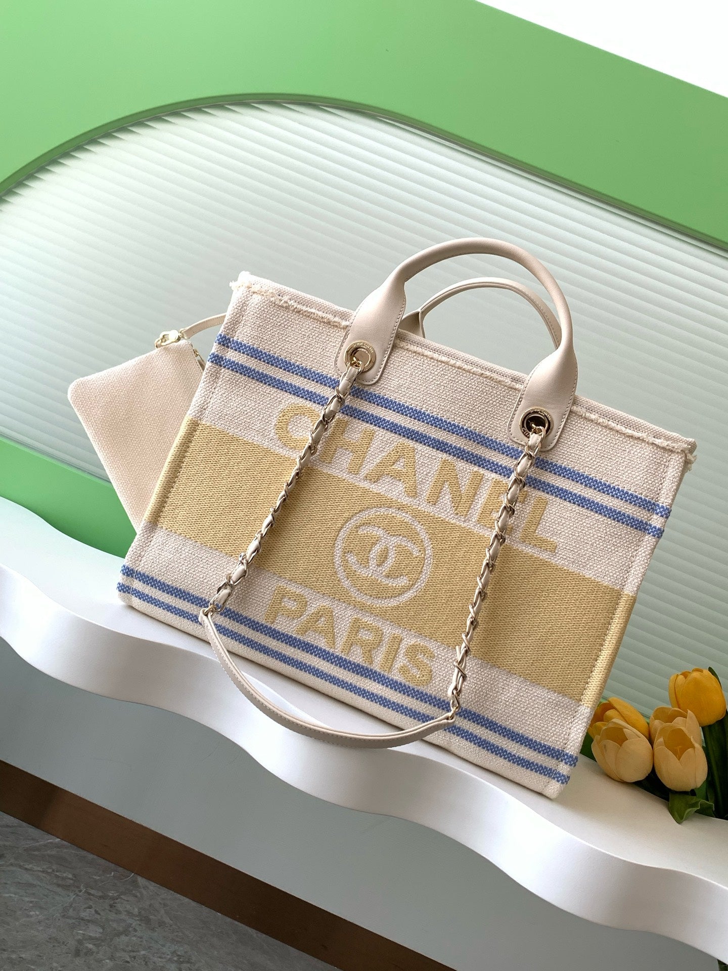 CC 25C ToTe Bag Beige Light Tan Canvas Fabric 238508 mysite