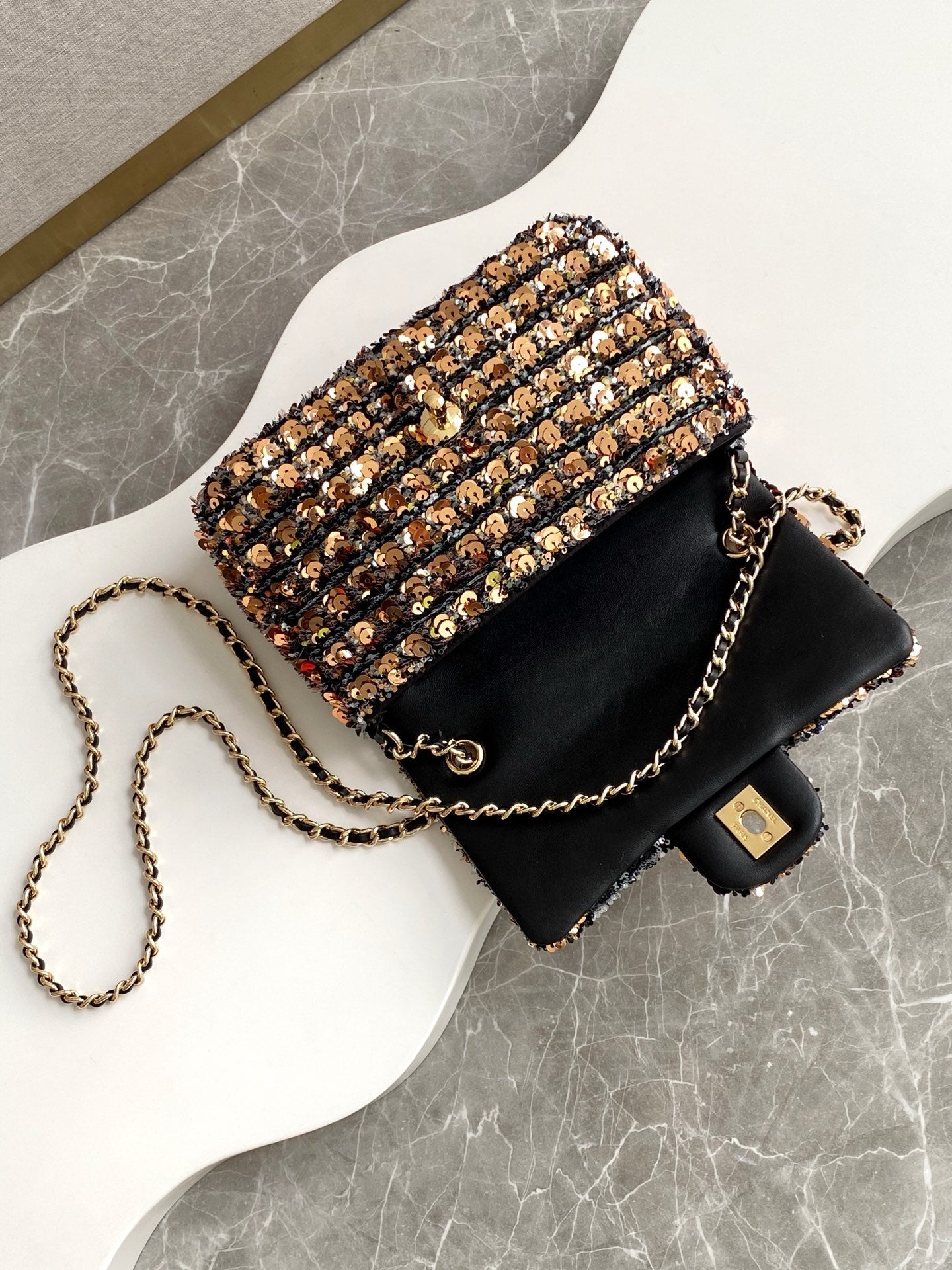 CC 25C Black Bronze Sequin Gold Hardware mysite