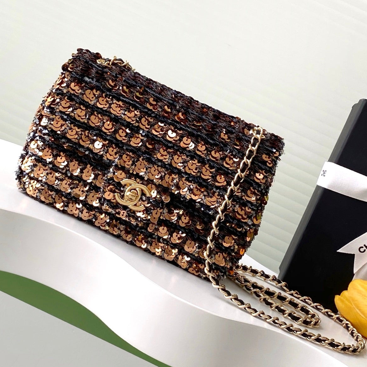 CC 25C Black Bronze Sequin Gold Hardware mysite