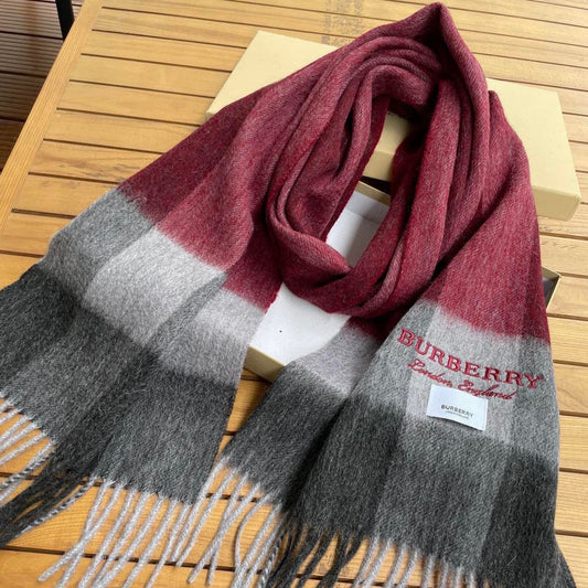 SCARF 180 CM IN CURRANT RED MIX BLACK CASHMERE 394743 mysite