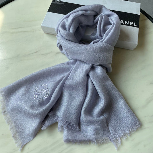 SCARF 210 CM IN PASTEL PURPLE CASHMERE  402209 mysite