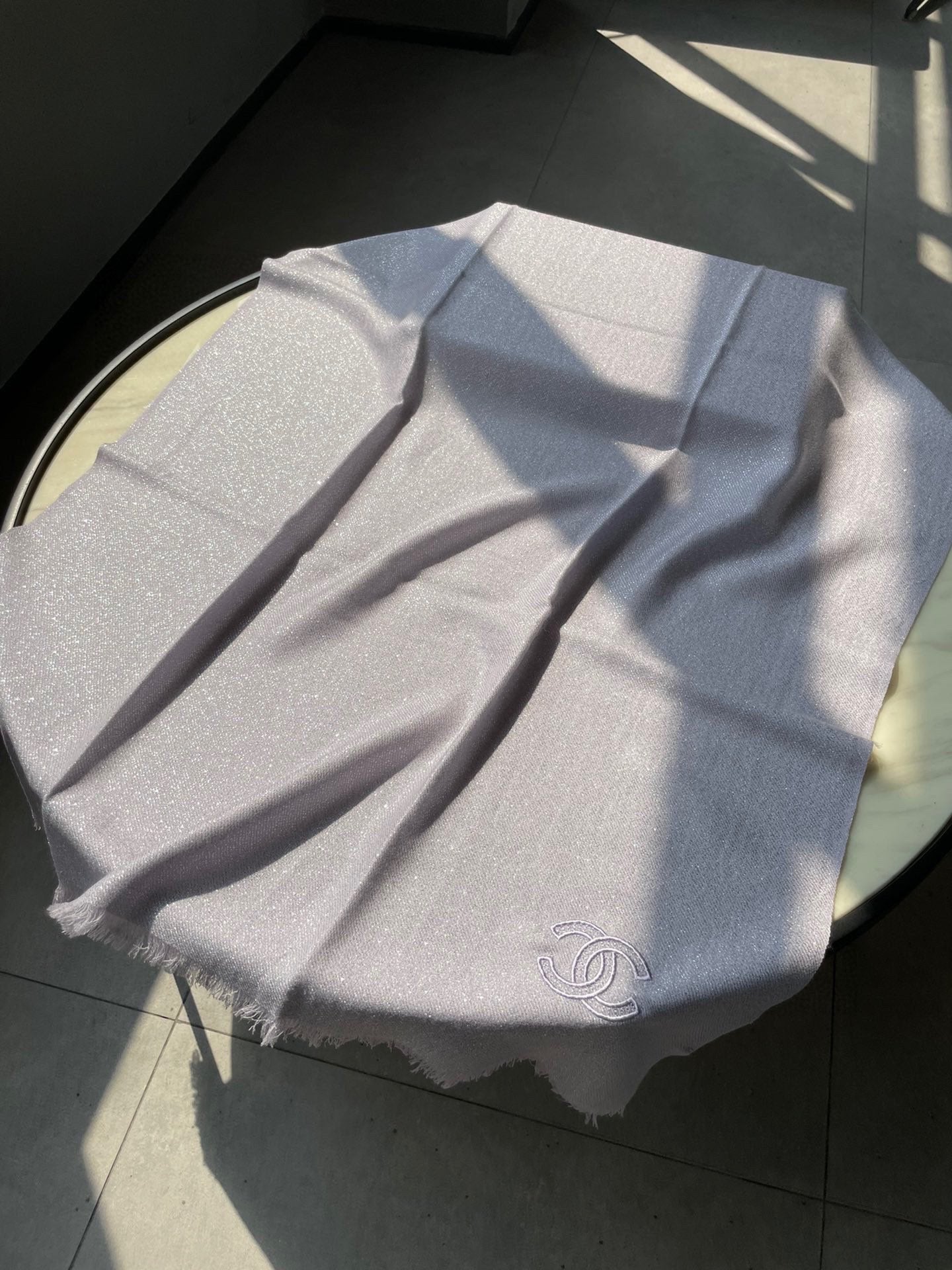 SCARF 210 CM IN PASTEL PURPLE CASHMERE  402209 mysite