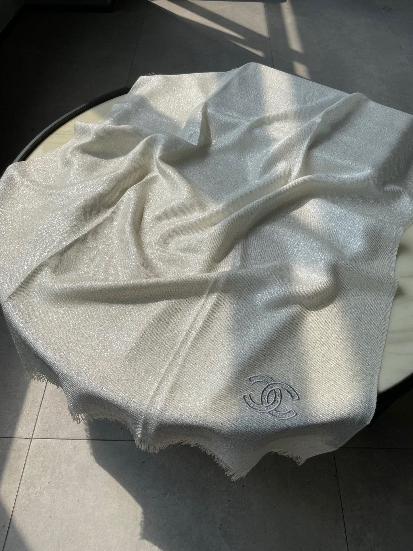 SCARF 210 CM IN IVORY WHITE CASHMERE  402210 mysite