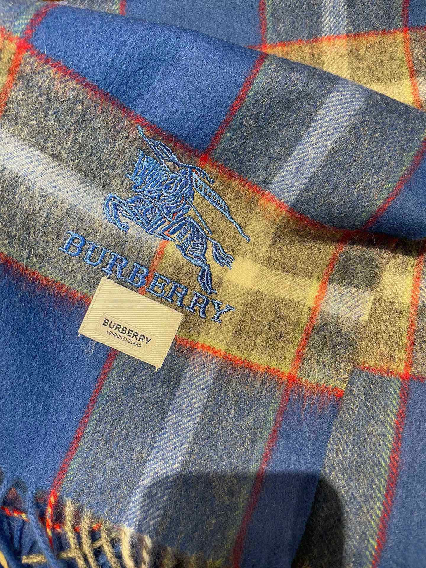 CASHMERE CHECK SCARF BLUE MIX LIGHT GRAY 407521 mysite