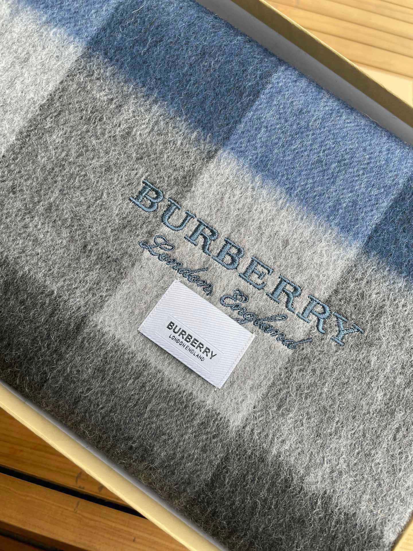 SCARF 180 CM IN DARK GRAY MIX NAVY BLUE CASHMERE 410320 mysite