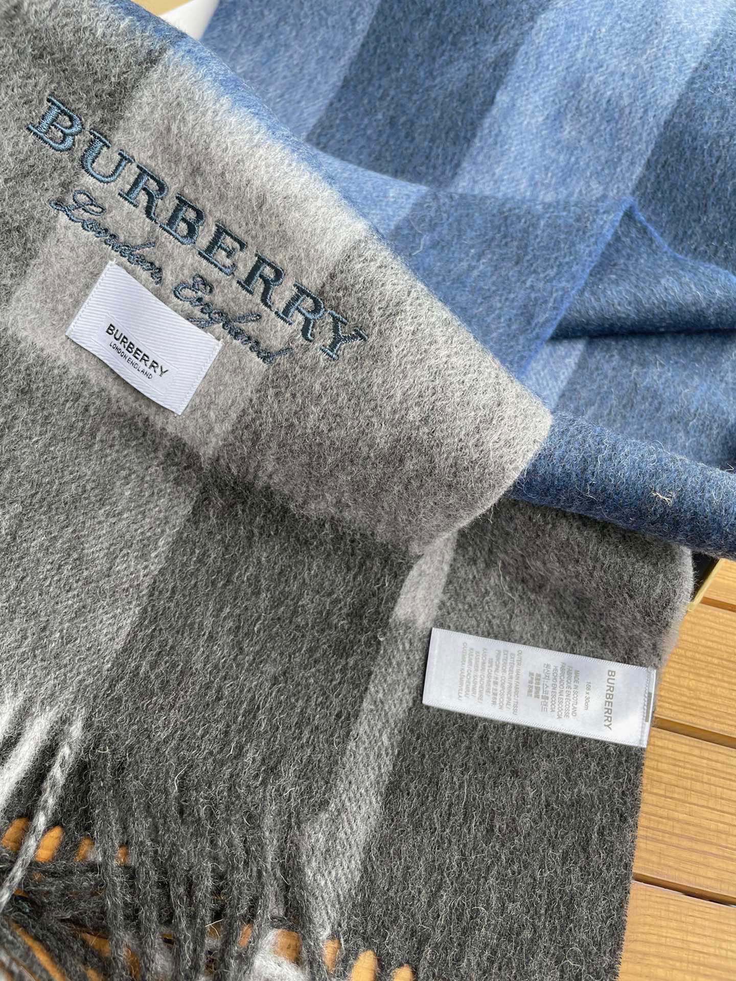 SCARF 180 CM IN DARK GRAY MIX NAVY BLUE CASHMERE 410320 mysite