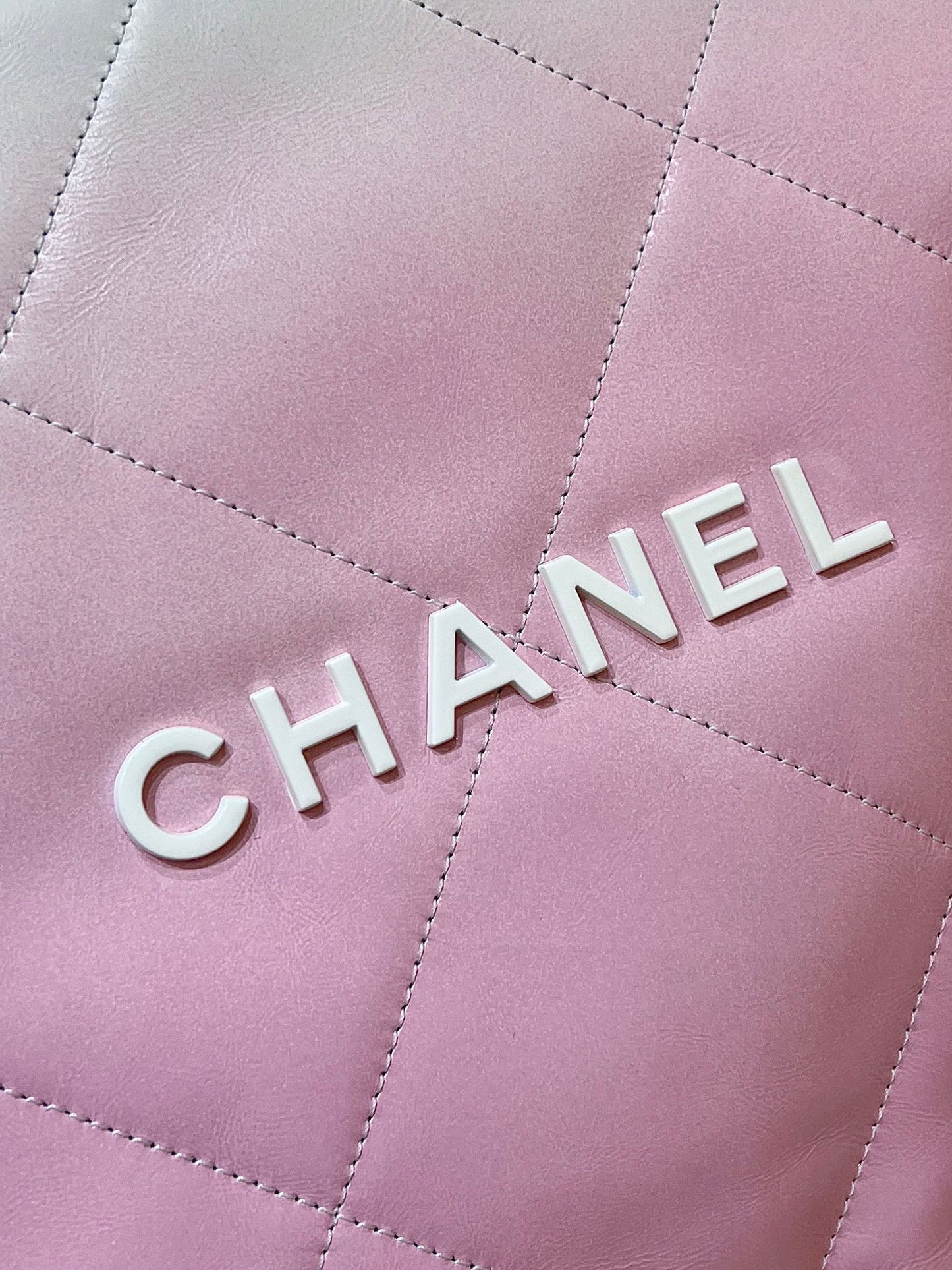 cc22 hobo bag pink white lambskin silver hardware mysite