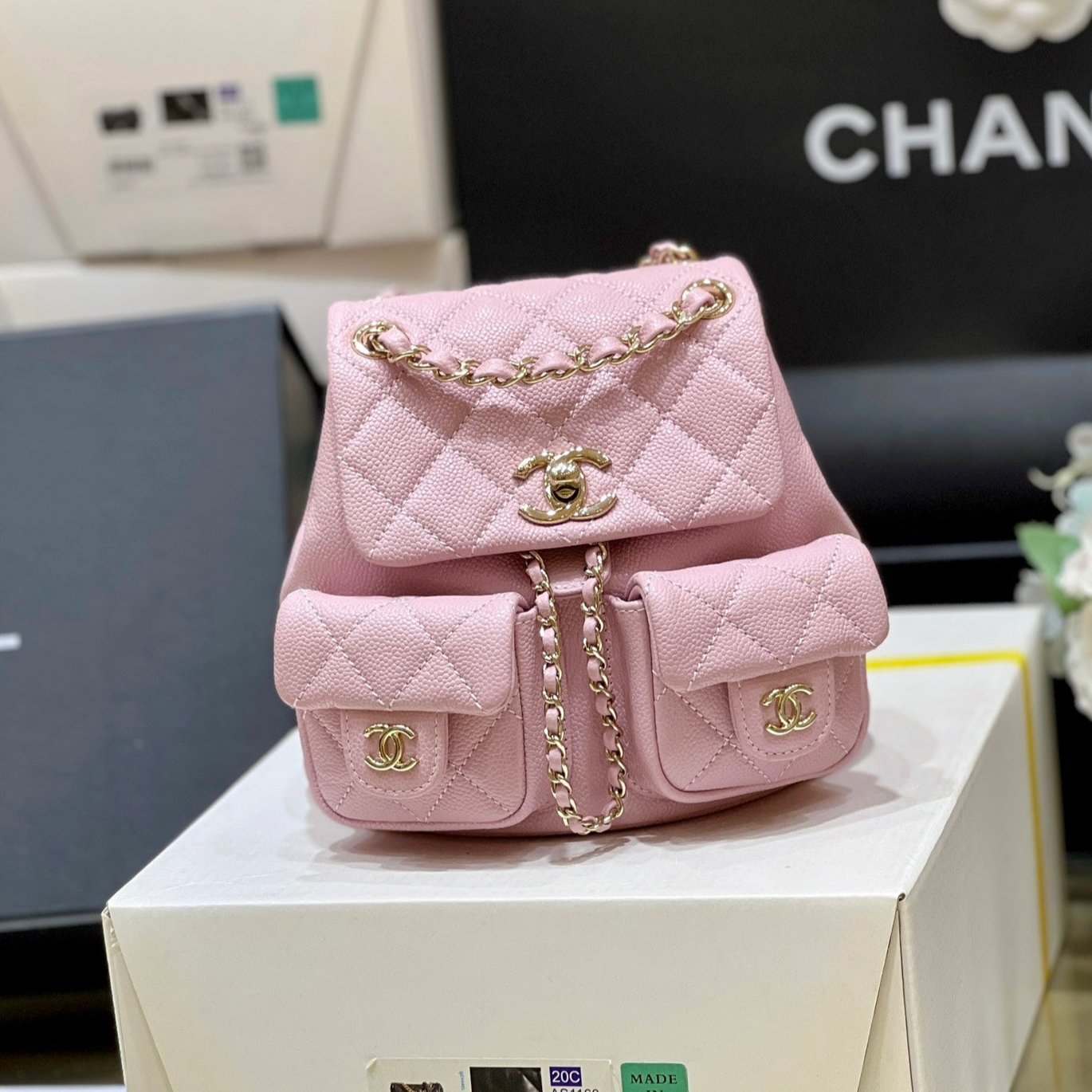 24a duma backpack pink caviar leather light gold hardware mysite