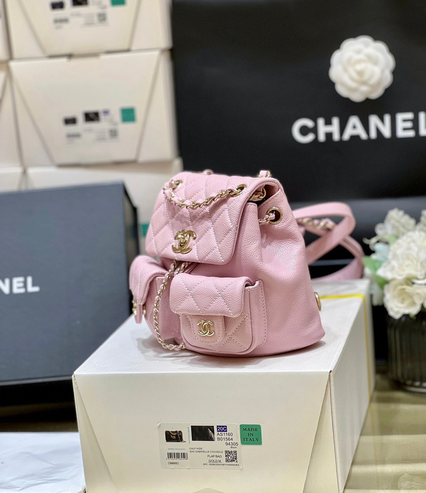 24a duma backpack pink caviar leather light gold hardware mysite