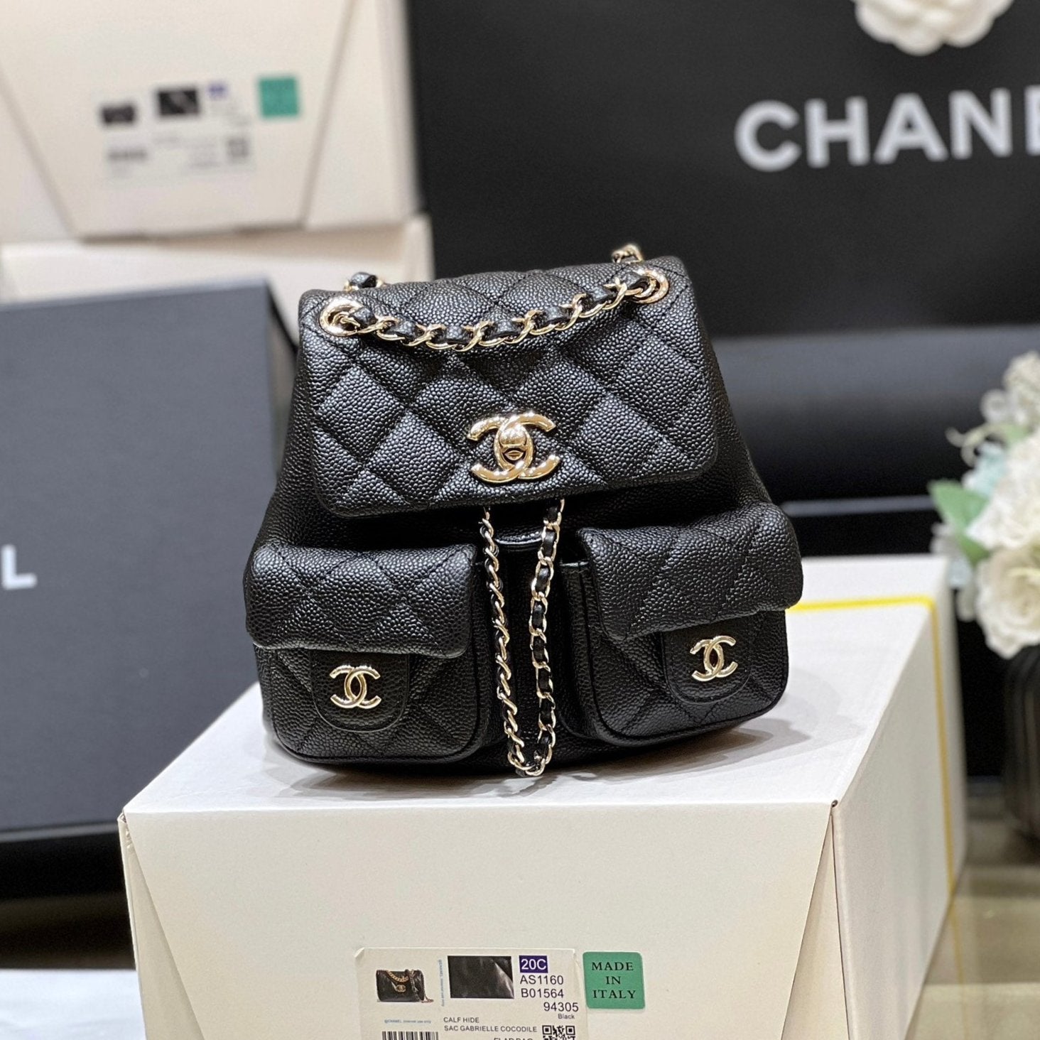 24a duma backpack black caviar leather light gold hardware mysite