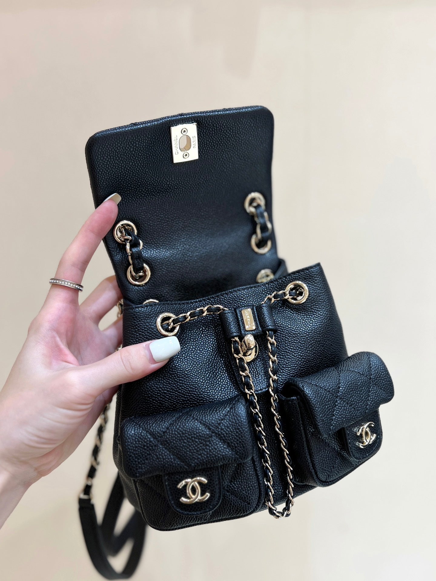 24a duma backpack black caviar leather light gold hardware mysite