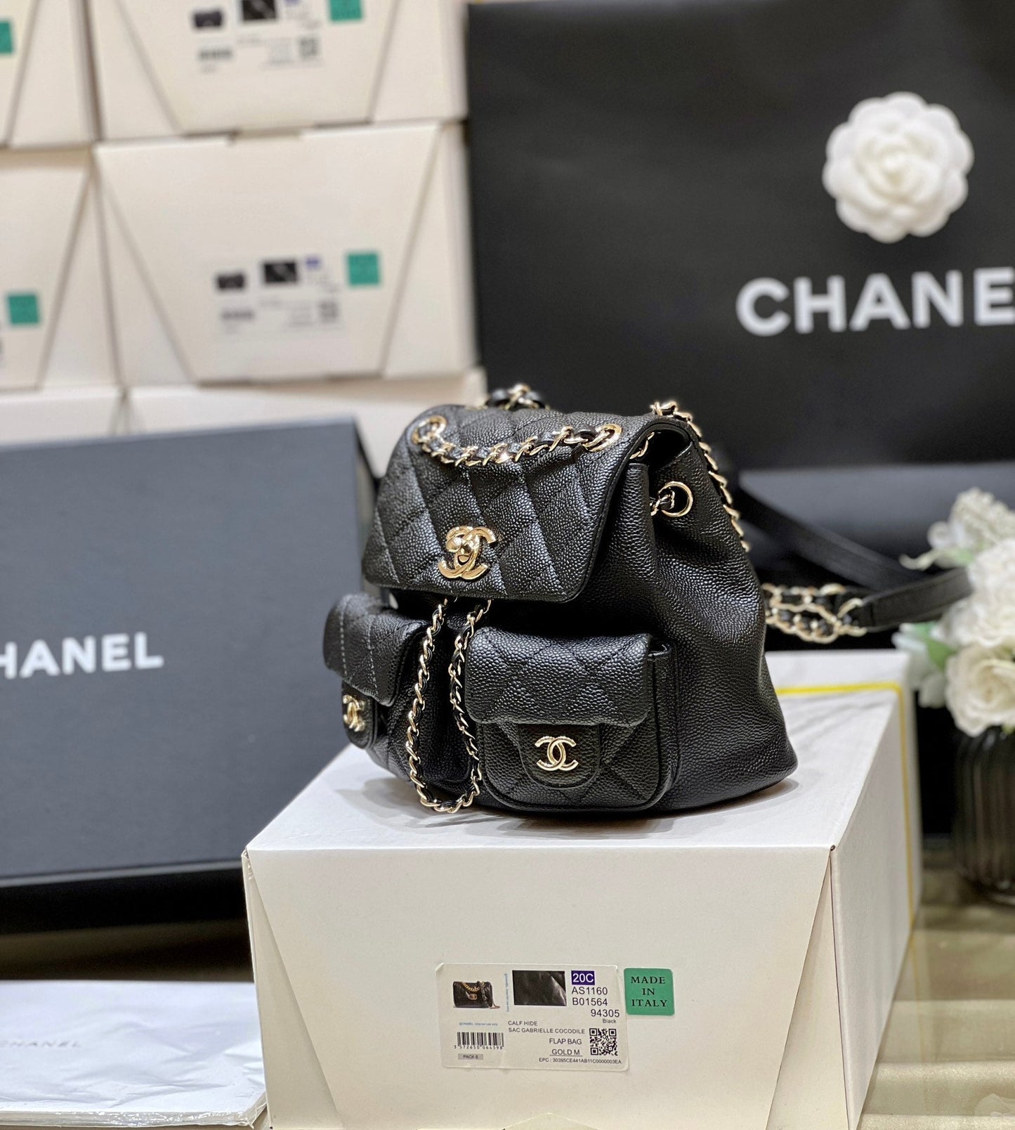 24a duma backpack black caviar leather light gold hardware mysite