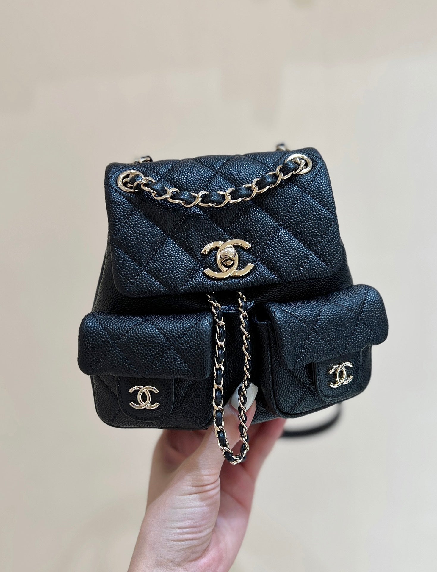 24a duma backpack black caviar leather light gold hardware mysite