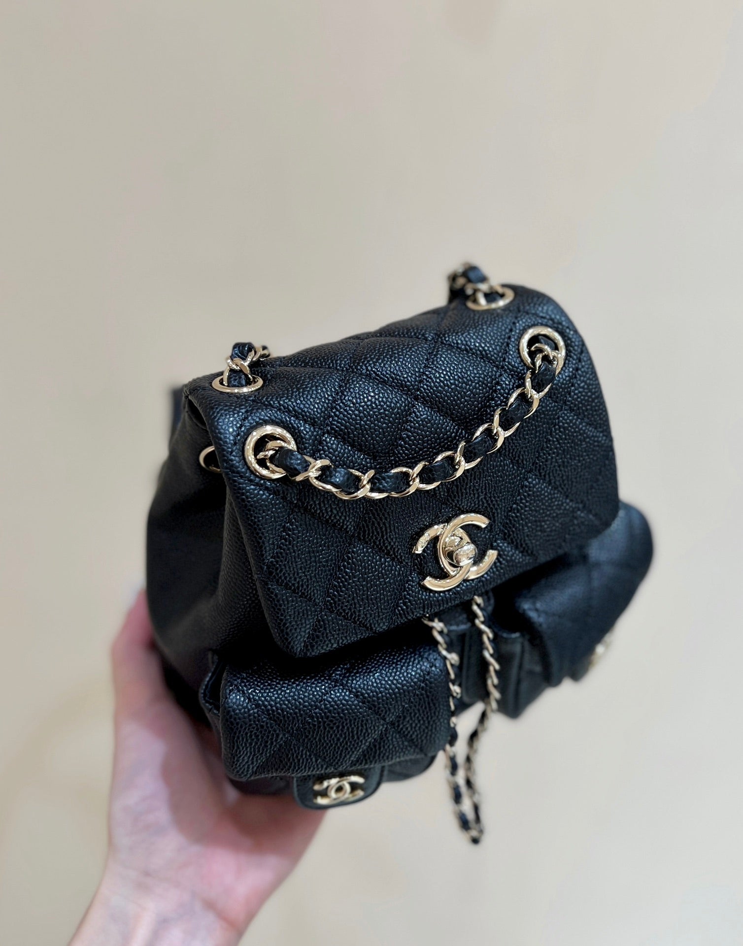 24a duma backpack black caviar leather light gold hardware mysite