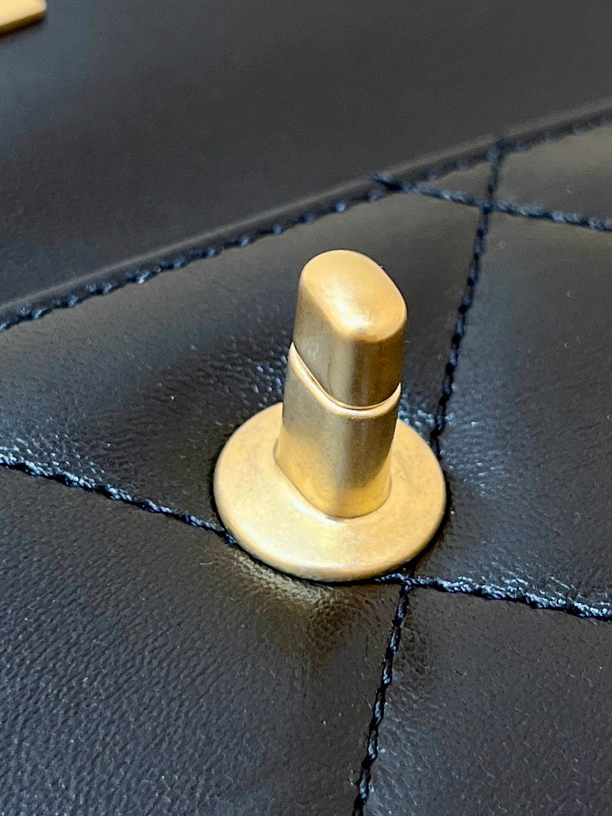 CLUTCH 25 IN BLACK SHEEPSKIN GOLD HARDWARE mysite