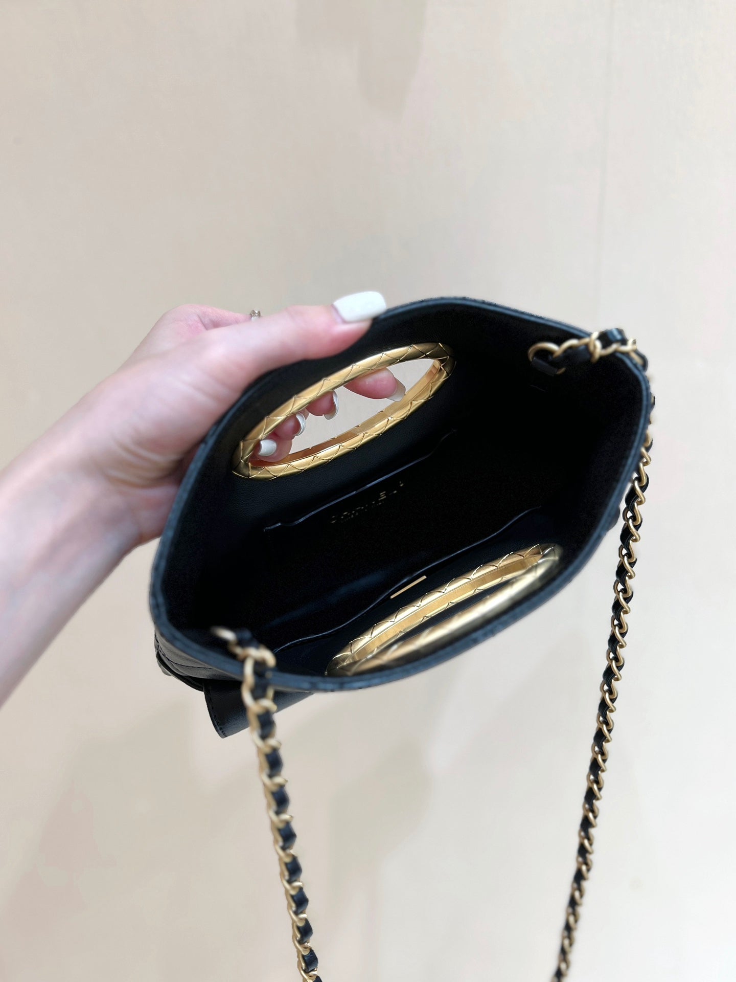 CLUTCH 25 IN BLACK SHEEPSKIN GOLD HARDWARE mysite
