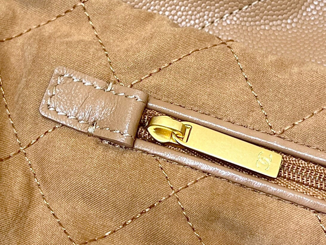 CC 24K Hobo 22 Bag Brown Grained Calfskin mysite