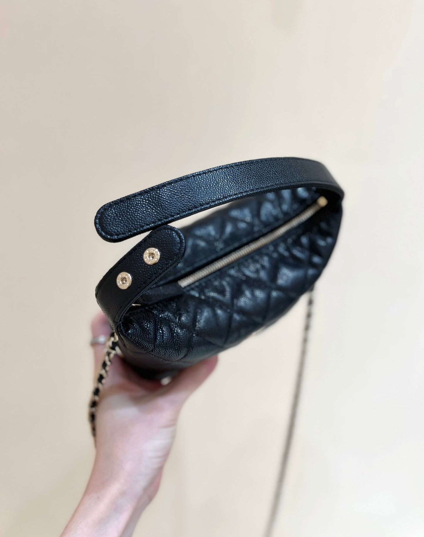 25C Hobo Bag 19cm Black Grained Calfskin mysite