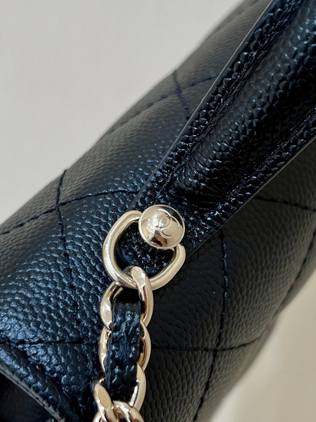 25C Mini Woc 18cm Black Grained Calfskin Gold Hardware mysite