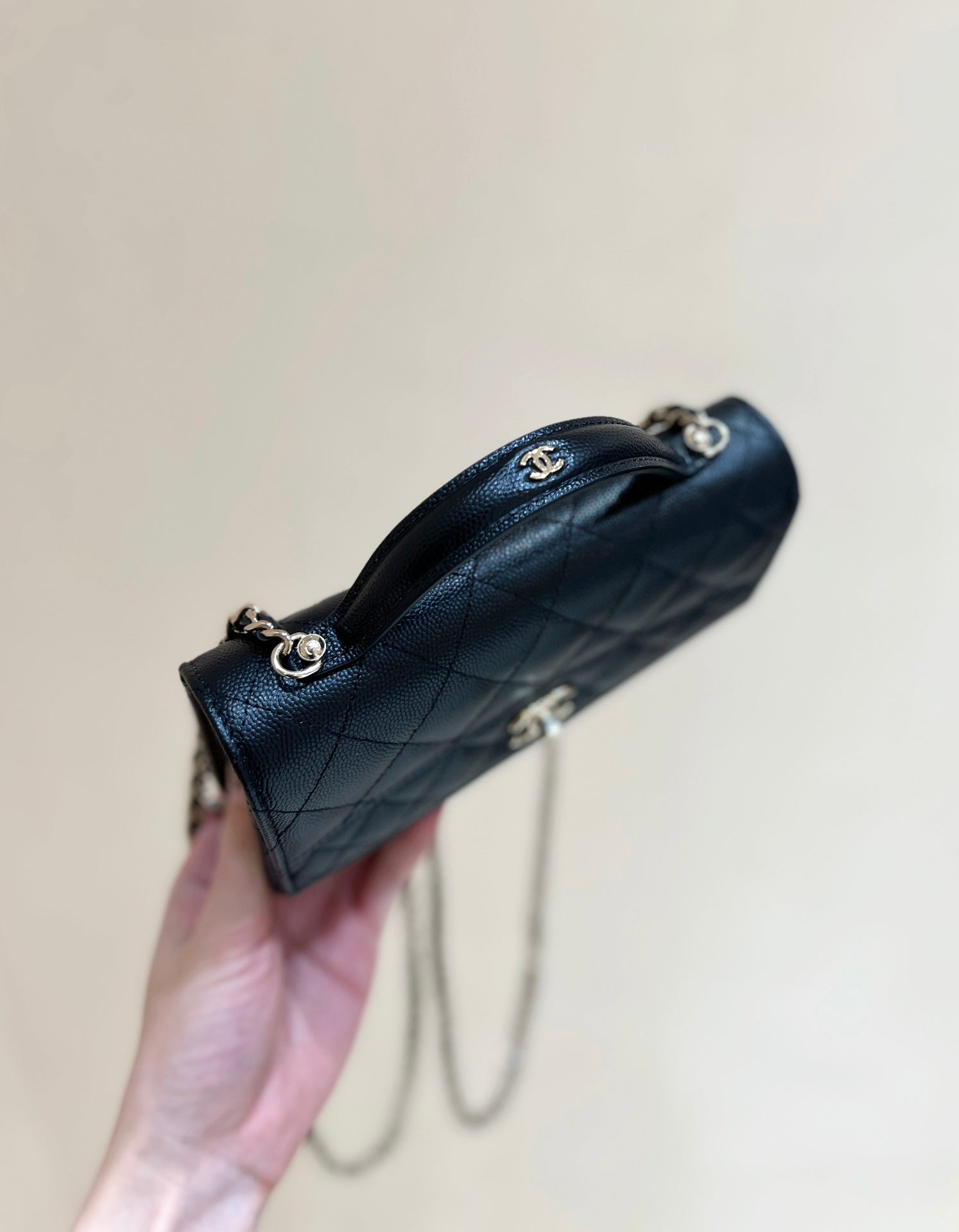 25C Mini Woc 18cm Black Grained Calfskin Gold Hardware mysite