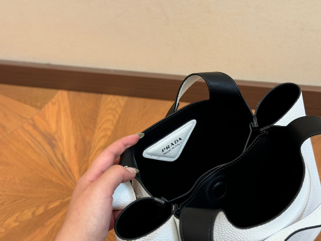 PRA 25 BASKET BAG IN WHITE CALFSKIN mysite