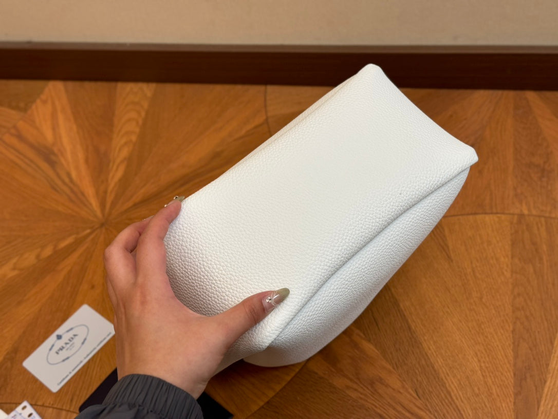 PRA 25 BASKET BAG IN WHITE CALFSKIN mysite