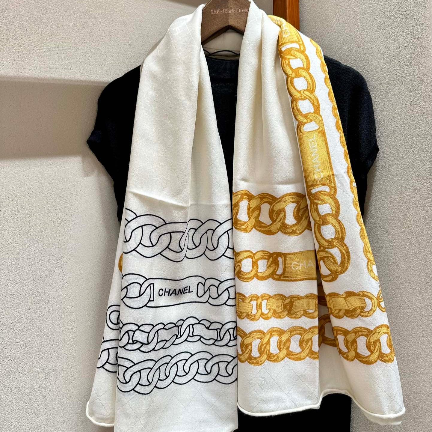 SQUARE SCARF 140 CM IN WHITE MIX GOLD SILK 403988 mysite