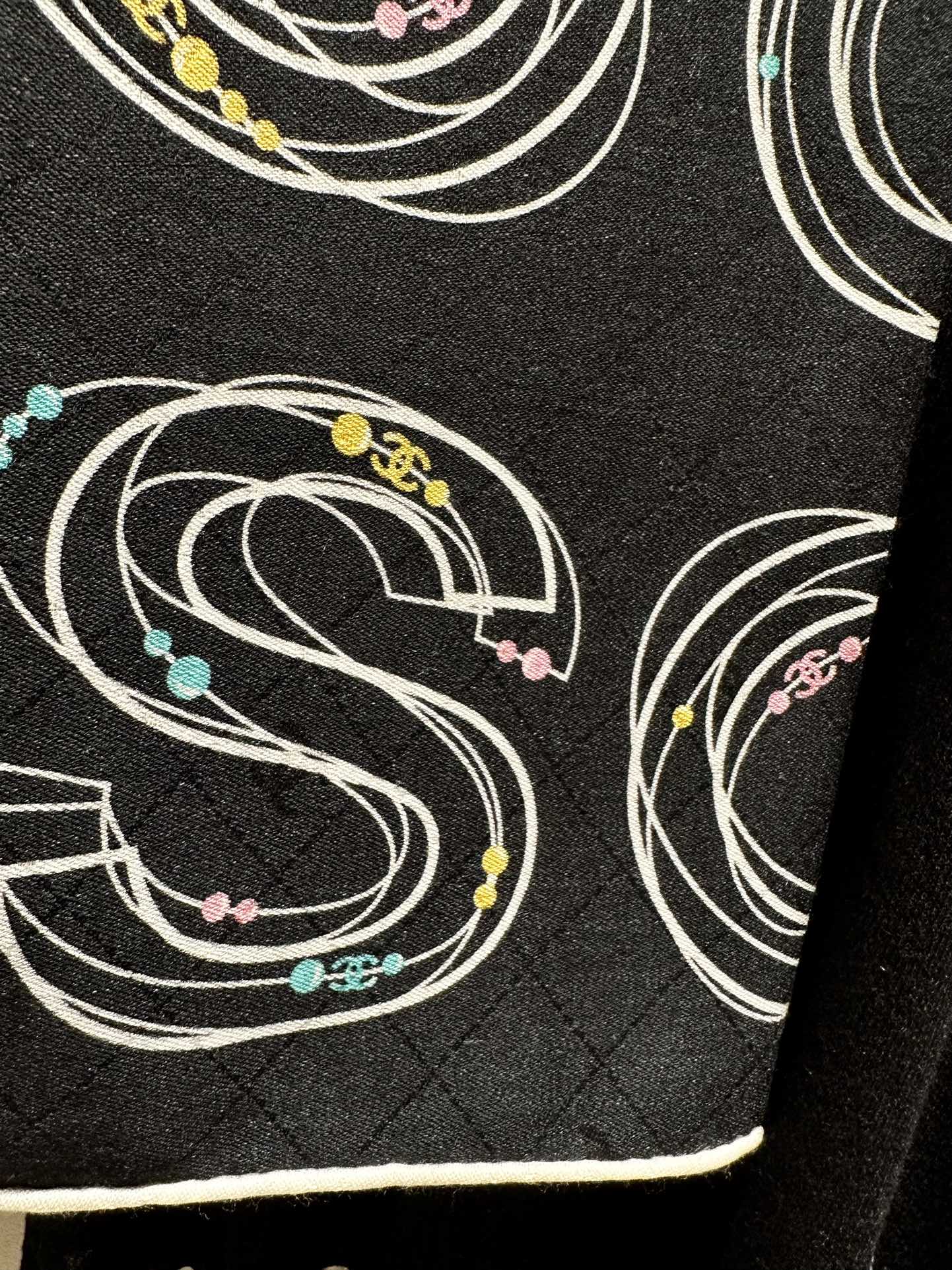 SQUARE SCARF 140 CM IN BLACK MONOGRAM SILK 403990 mysite
