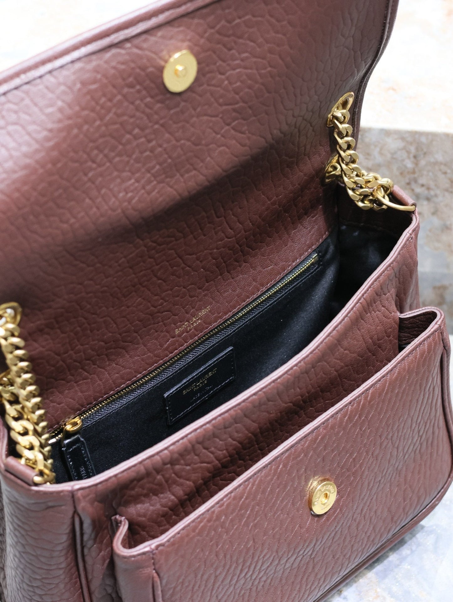 NIKI MEDIUM 28 IN CHESTNUT BROWN ELEPHANT PATTERN LAMBSKIN GOLD HARDWARE mysite