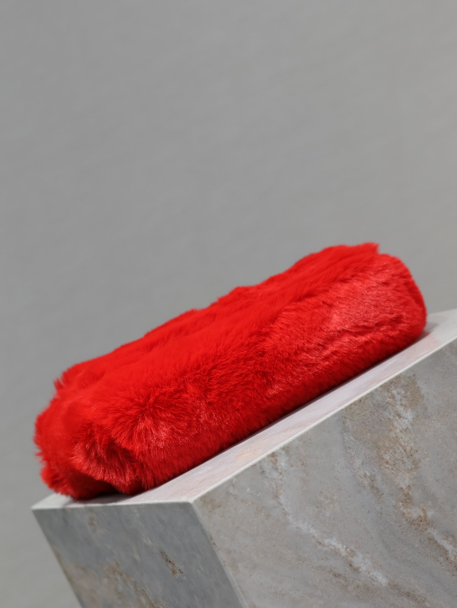 KATE SMALL BAG 22 IN SCARLET RED RABBIT FUR GOLD CHAIN mysite