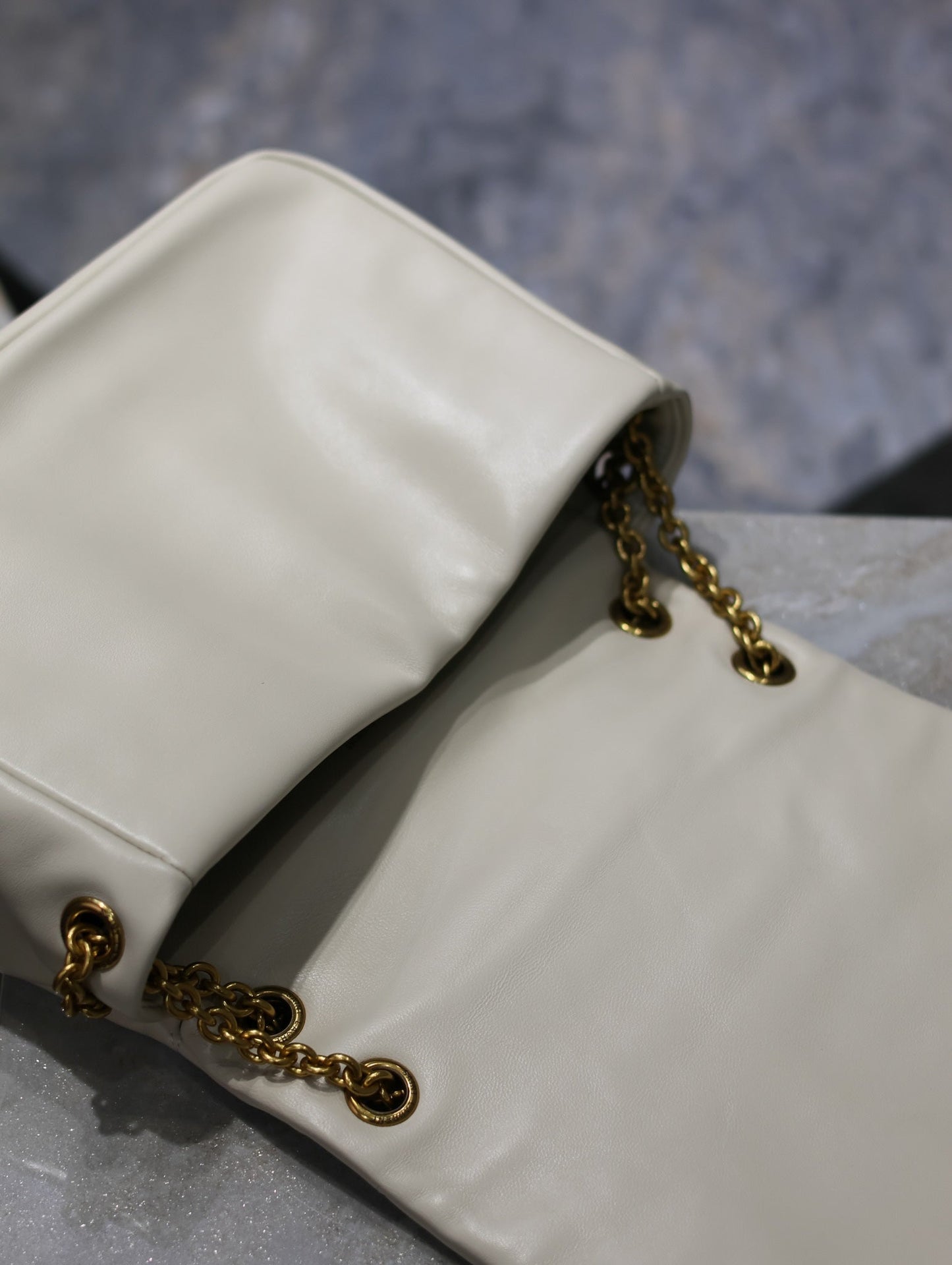 JAMIE 4.3 SMALL BAG 25 IN WHITE LAMBSKIN GOLD HARDWARE mysite