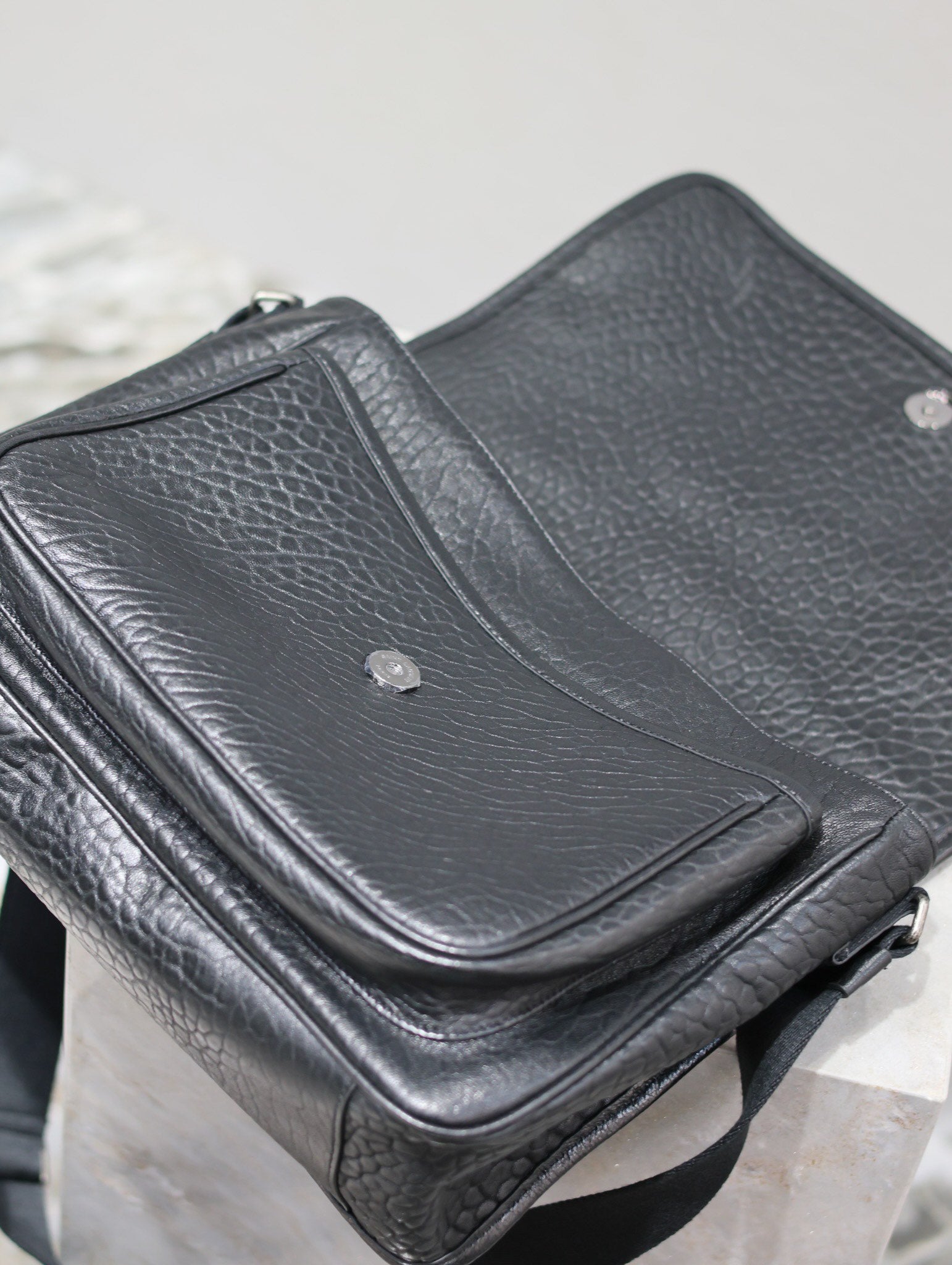 NIKI LARGE 32 IN BLACK ELEPHANT PATTERN LAMBSKIN mysite