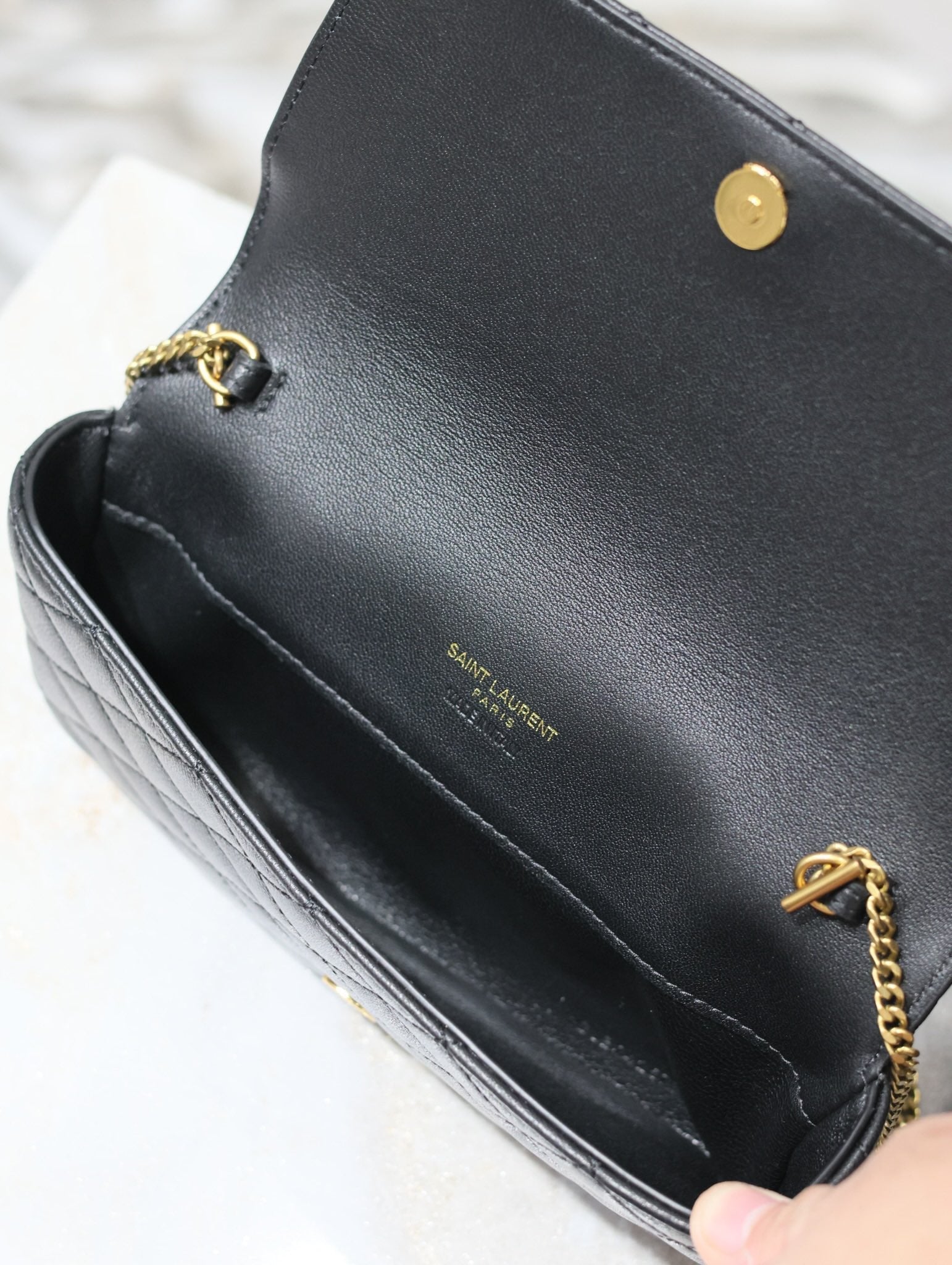 Prada Gaby Phone Bag 19cm Black Quilted Leather GHW mysite