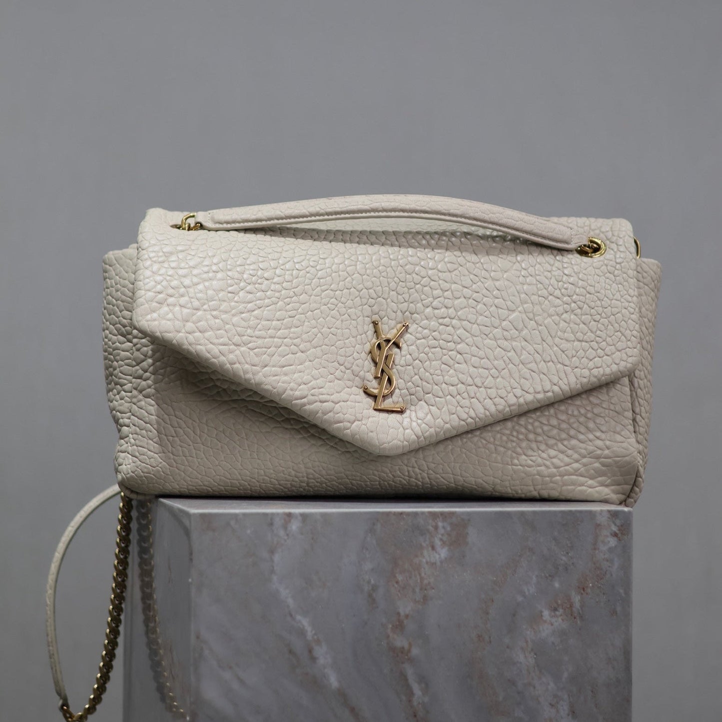 CALYPSO BAG 35 IN WHITE LAMBSKIN GOLD HARDWARE mysite
