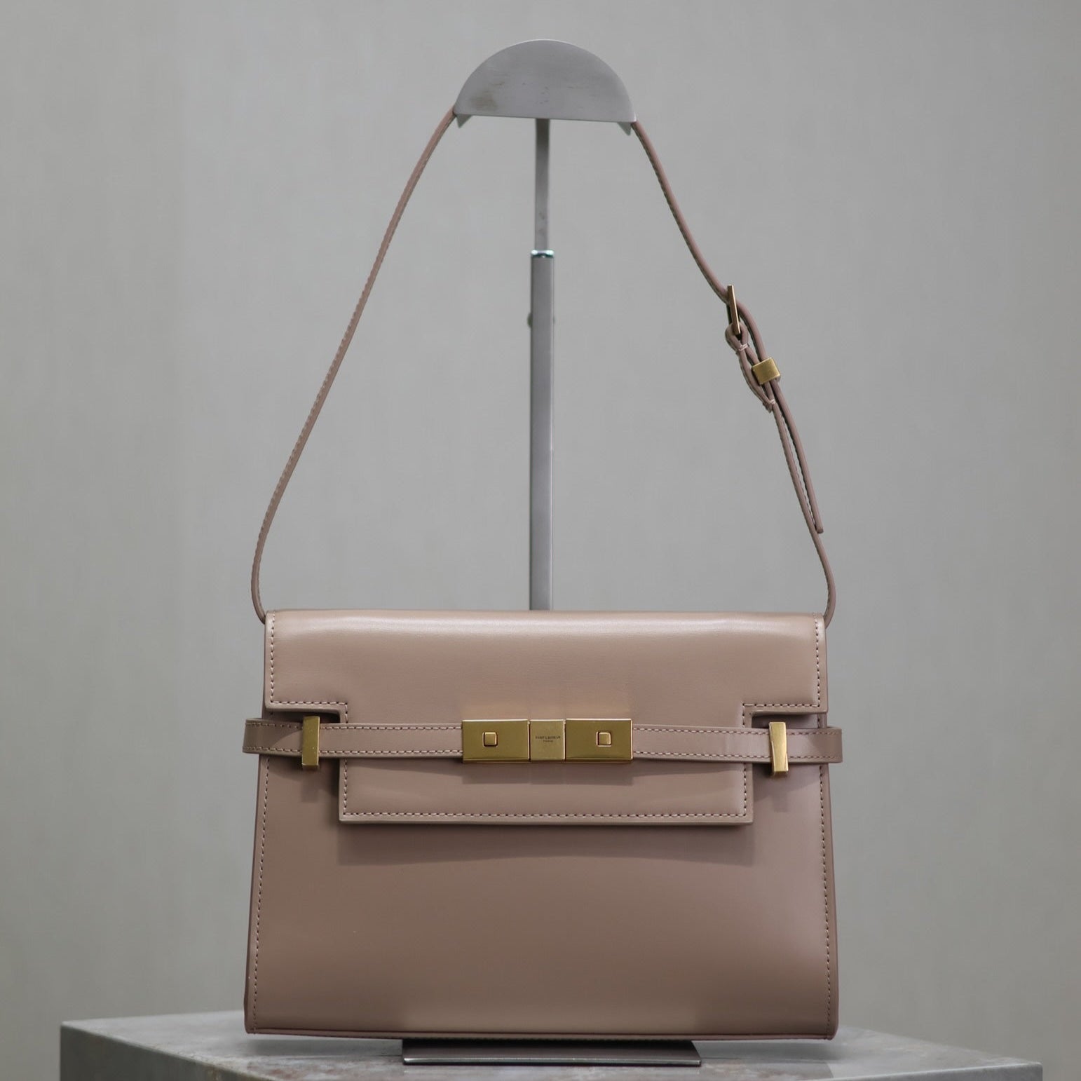 MANHATTAN SMALL 24 IN DARK BEIGE SMOOTH LAMBSKIN GOLD HARDWARE mysite